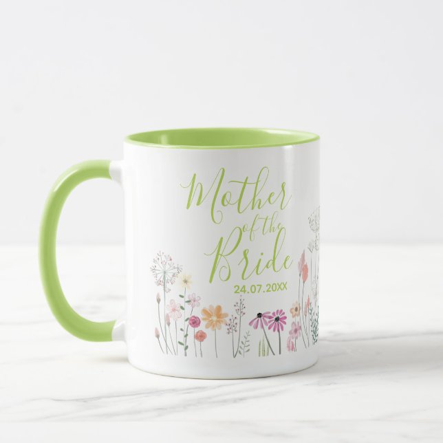 Pretty Wildflower Mother of the Bride Mug (Left)