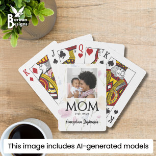 Pretty Wildflower New Mum Established Playing Cards
