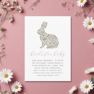 Pretty Wildflower Rabbit Books for Baby  Enclosure Card