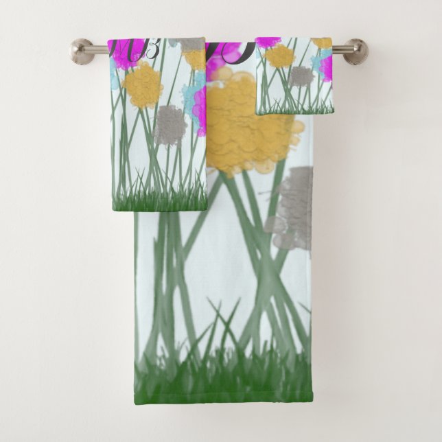 Pretty Wildflowers Bath Towel Set (Insitu)