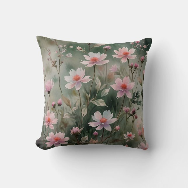 Pretty Wildflowers Cushion (Front)