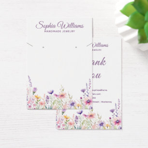 Pretty Wildflowers Earring & Necklace Display Card