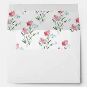 Pretty Wildflowers   Floral Lined Envelope