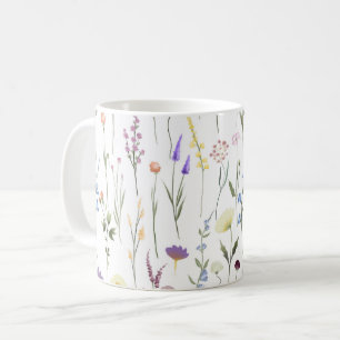 Pretty Wildflowers Floral Pattern Coffee Mug