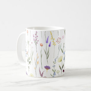 Pretty Wildflowers Floral Pattern Coffee Mug