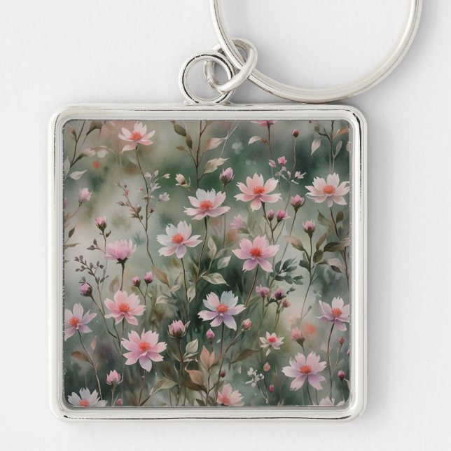 Pretty Wildflowers Key Ring (Front)