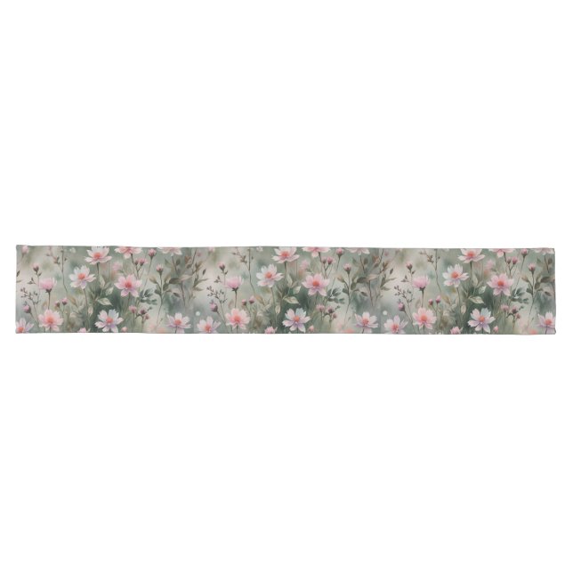 Pretty Wildflowers Long Table Runner (Horizontal)