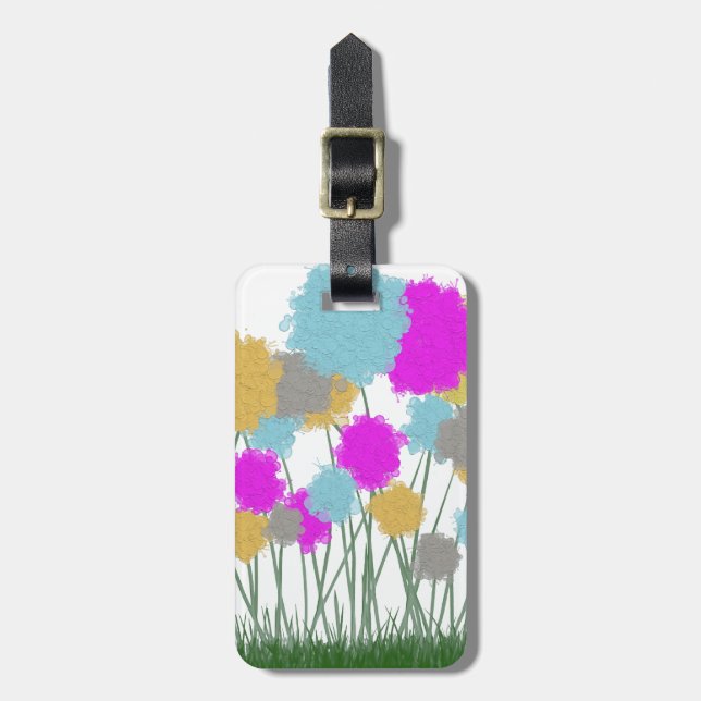 Pretty Wildflowers Luggage Tag (Front Vertical)