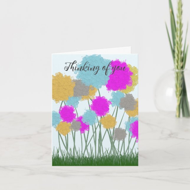 Pretty Wildflowers Note Card (Front)