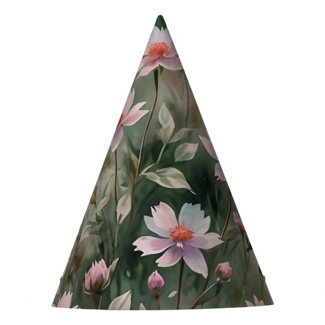 Pretty Wildflowers Party Hat (Front)