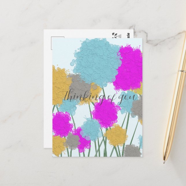 Pretty Wildflowers Postcard (Front/Back In Situ)
