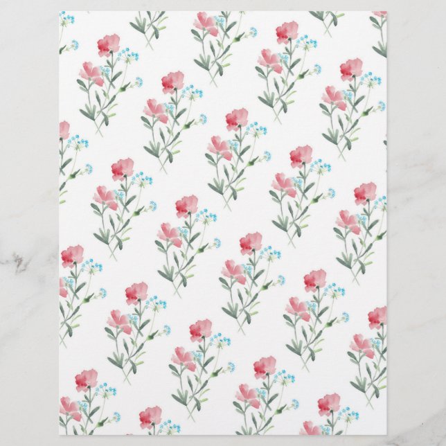 Pretty Wildflowers | Rustic DIY Envelopes Liner Flyer (Front)
