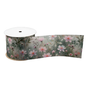 Pretty Wildflowers Satin Ribbon