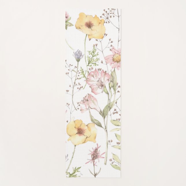 Pretty Wildflowers Yoga Mat (Front)