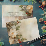 Pretty Winter Flowers and Berries Christmas  Envelope<br><div class="desc">Embrace the warmth of the season with our Christmas Irish Blessing Holiday Envelope adorned with beautiful winter flowers.</div>