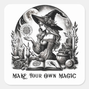 Pretty Witch Apothecary Make Your Own Magic Square Sticker