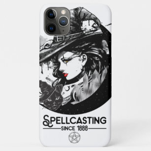 Pretty Witch & Black Cat Wiccan Wicca Spellcasting Case-Mate iPhone Case