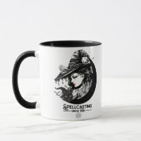 Pretty Witch & Black Cat Wiccan Wicca Spellcasting
