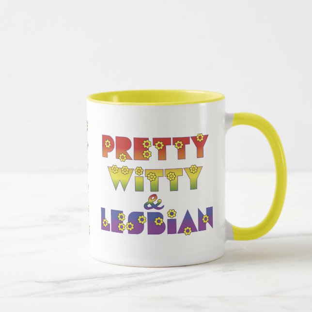 Pretty Witty Lesbian Mug (Right)