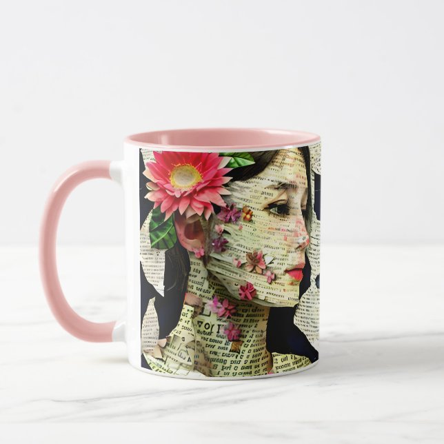 Pretty Woman Art Collage   Mug (Left)