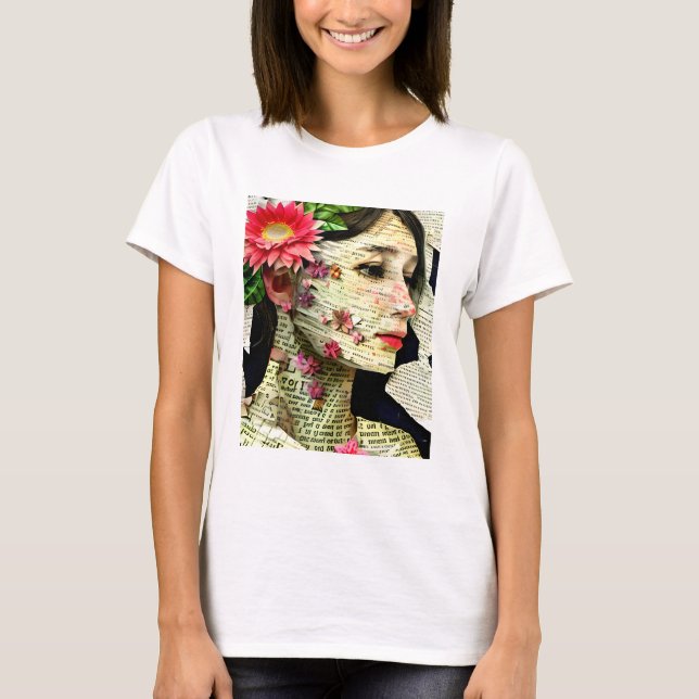 Pretty Woman Art Collage   T-Shirt (Front)