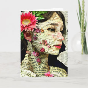 Pretty Woman Art Collage   Thinking About You Card