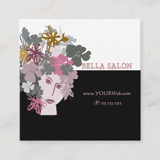 Pretty Woman Lady Garden Blooming Spring Appointment Card (Front)