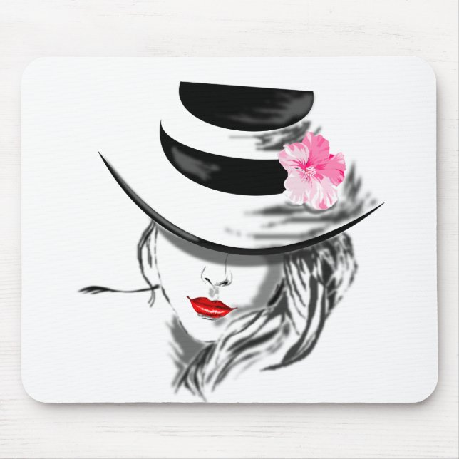Pretty Woman Mouse Pad (Front)