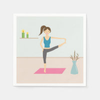 Pretty Woman Practising Yoga In A Stylish Room