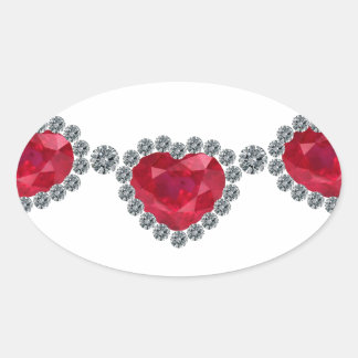 Pretty Woman Ruby Necklace Oval Sticker
