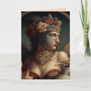 PRETTY WOMAN VINTAGE TRIBAL BIRTHDAY Greeting Card