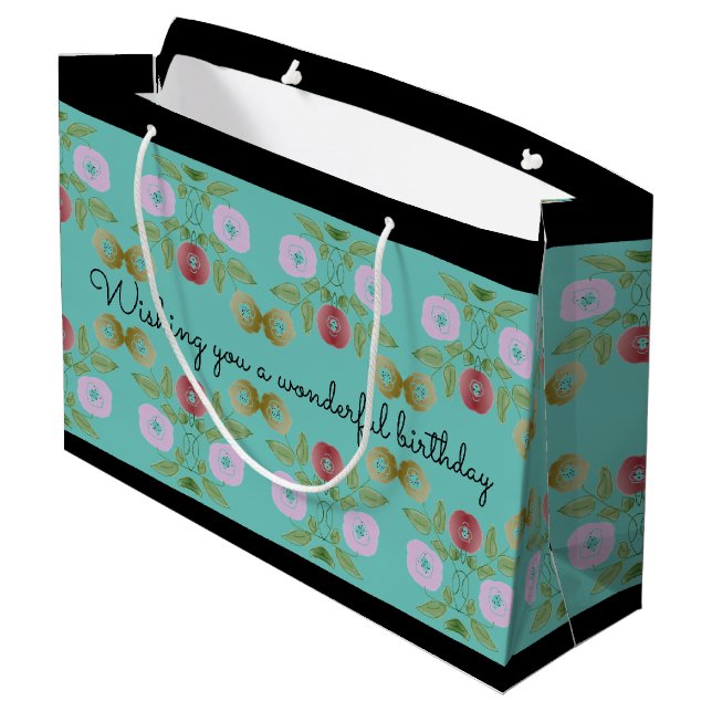 Pretty Wonderful Birthday Bag (Back Angled)
