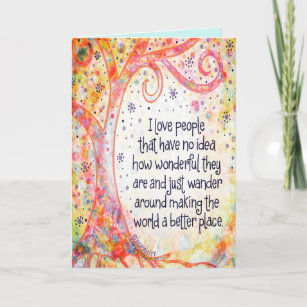  Pretty Wonderful People Inspirational Quote Card