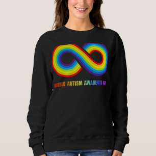 Pretty World Autism Day Autism Awareness Rainbow Sweatshirt