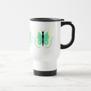 Pretty Yellow And Green Butterfly Mug
