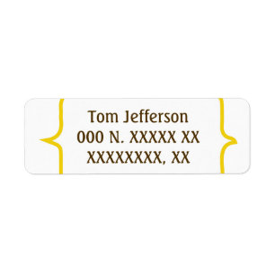 Pretty Yellow Border Label