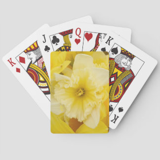 Pretty Yellow Daffodil Flowers Playing Cards