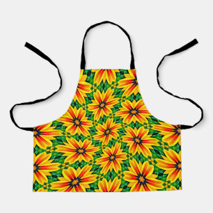 Pretty Yellow Flower Pattern Apron