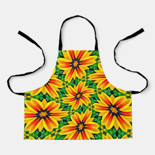 Pretty Yellow Flower Pattern Apron