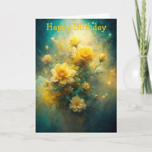 Pretty Yellow Flowers  Card