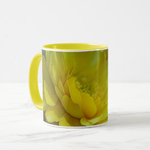 Pretty Yellow Flowers Close Up Art Mug Cup
