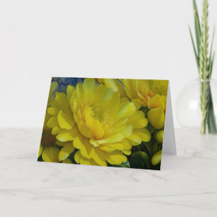Pretty Yellow Flowers Garden Art Note Card
