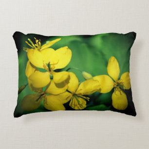 Pretty Yellow Geranium Wildflowers  Decorative Cushion