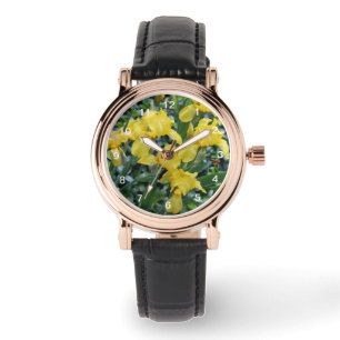 Pretty Yellow Iris Flowers Watch