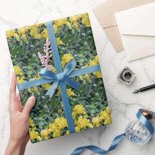 Pretty Yellow Irises Wrapping Paper