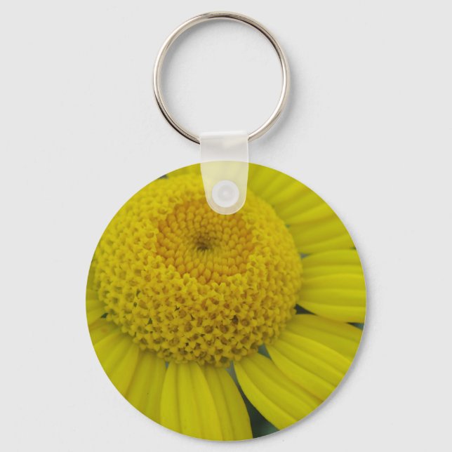 Pretty yellow marguerite key ring (Front)