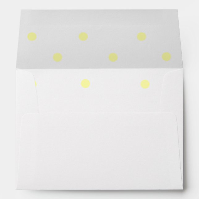 Pretty Yellow Polka Dots Envelope (Back (Bottom))