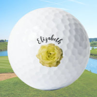Pretty yellow rose flower custom name ladies
