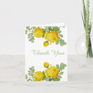 Pretty Yellow Rose Wedding Gift Thank You  
