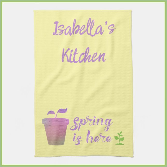 Pretty Yellow Spring  Tea Towel (Creator Uploaded)
